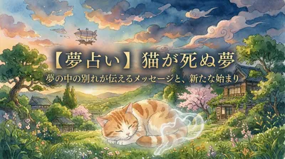 【夢占い】猫が死ぬ夢の意味は？実は幸運が訪れる吉夢？