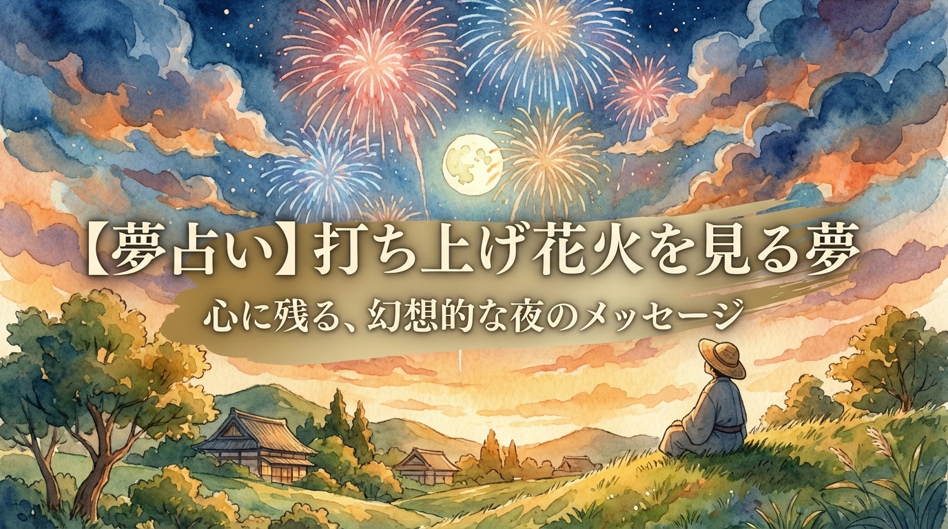 【夢占い】打ち上げ花火を見る夢の意味は？運気上昇と心へのメッセージ