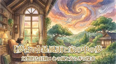 【夢占い】暴風雨と家の中の夢の意味は？変化のサインと心理を解説！