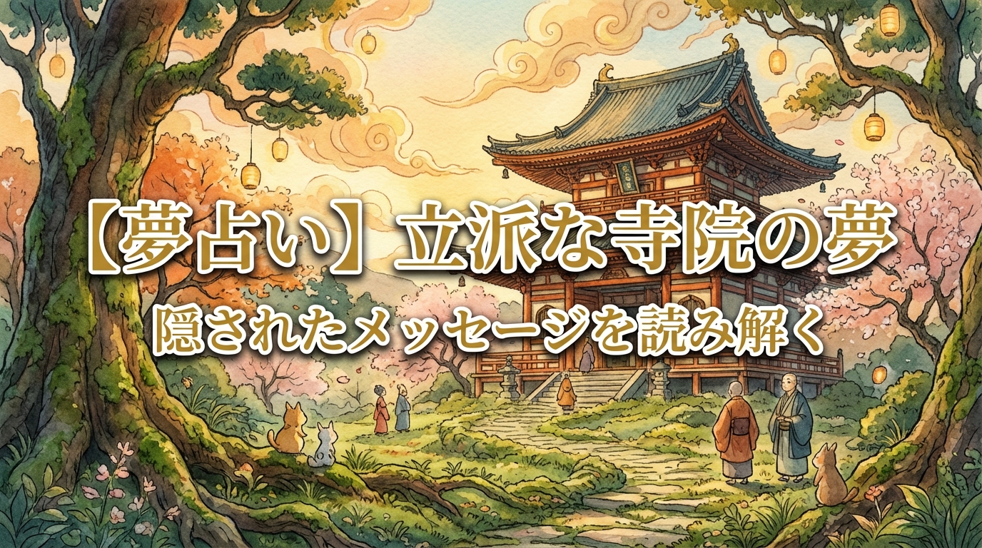 【夢占い】立派な寺院の夢の意味を解説!恋愛・仕事・運気のサイン