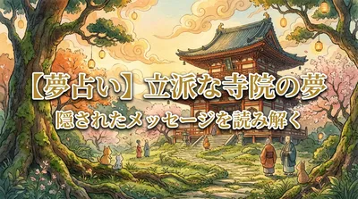 【夢占い】立派な寺院の夢の意味を解説！恋愛・仕事・運気のサイン