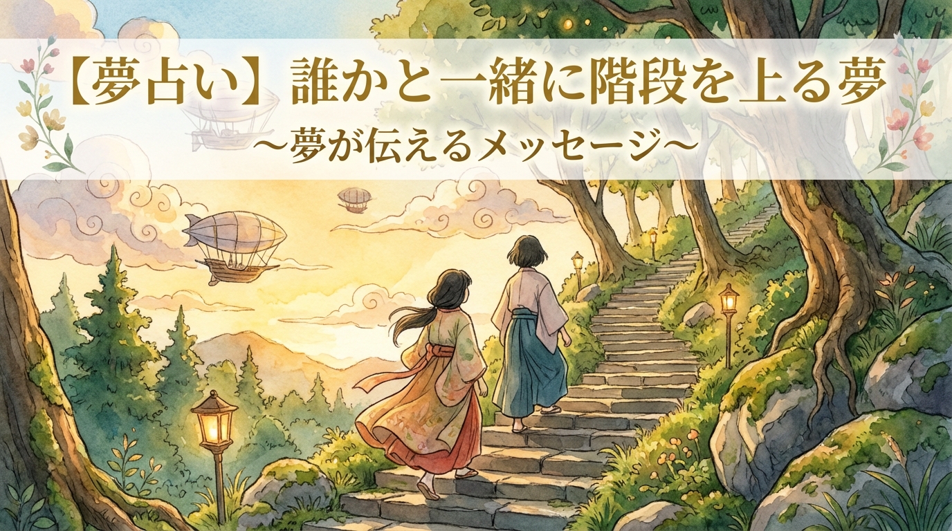 【夢占い】誰かと一緒に階段を上る夢の意味は？運気上昇や関係性の変化を解説